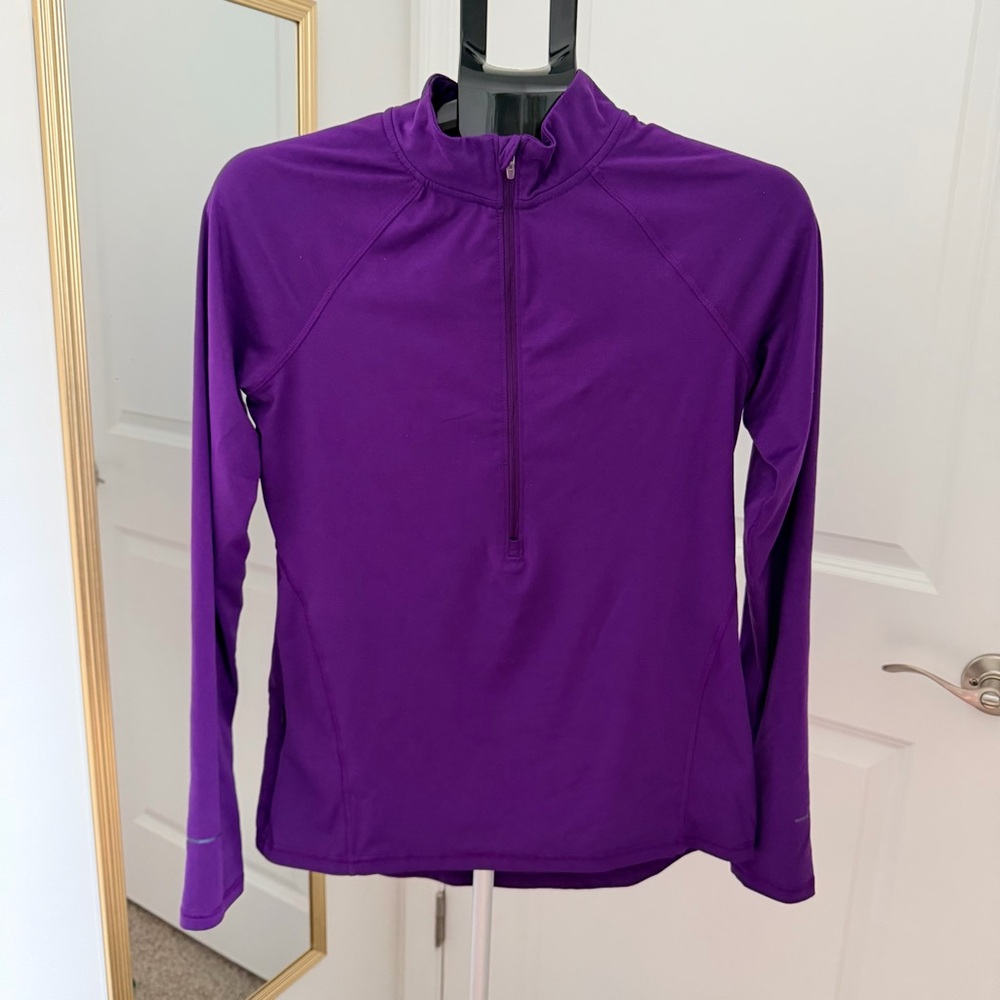 Champion 67 Women’s Purple Quarter Zip Athletic Running Pullover Size Small